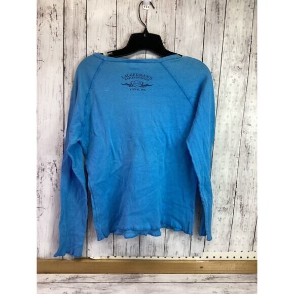 acubi mermaidcore fairycore Harley Davidson Sweatshirt Crew Neck Blue Medium - Picture 2 of 5